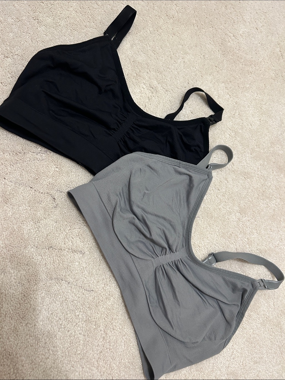 Motherhood Maternity Seamless Wireless Bra - Black & Gray